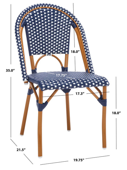 Safavieh California Side Chairs (Set of 2) , PAT7530 - Navy / White