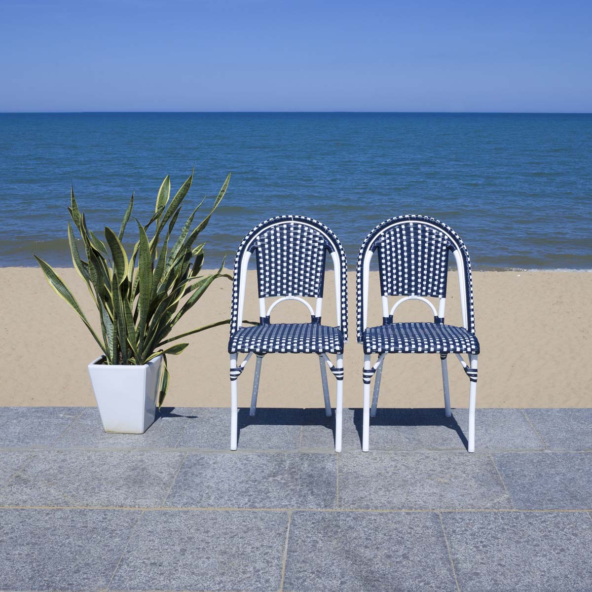 Safavieh California Side Chairs (Set of 2) , PAT7530 - Navy / Navy