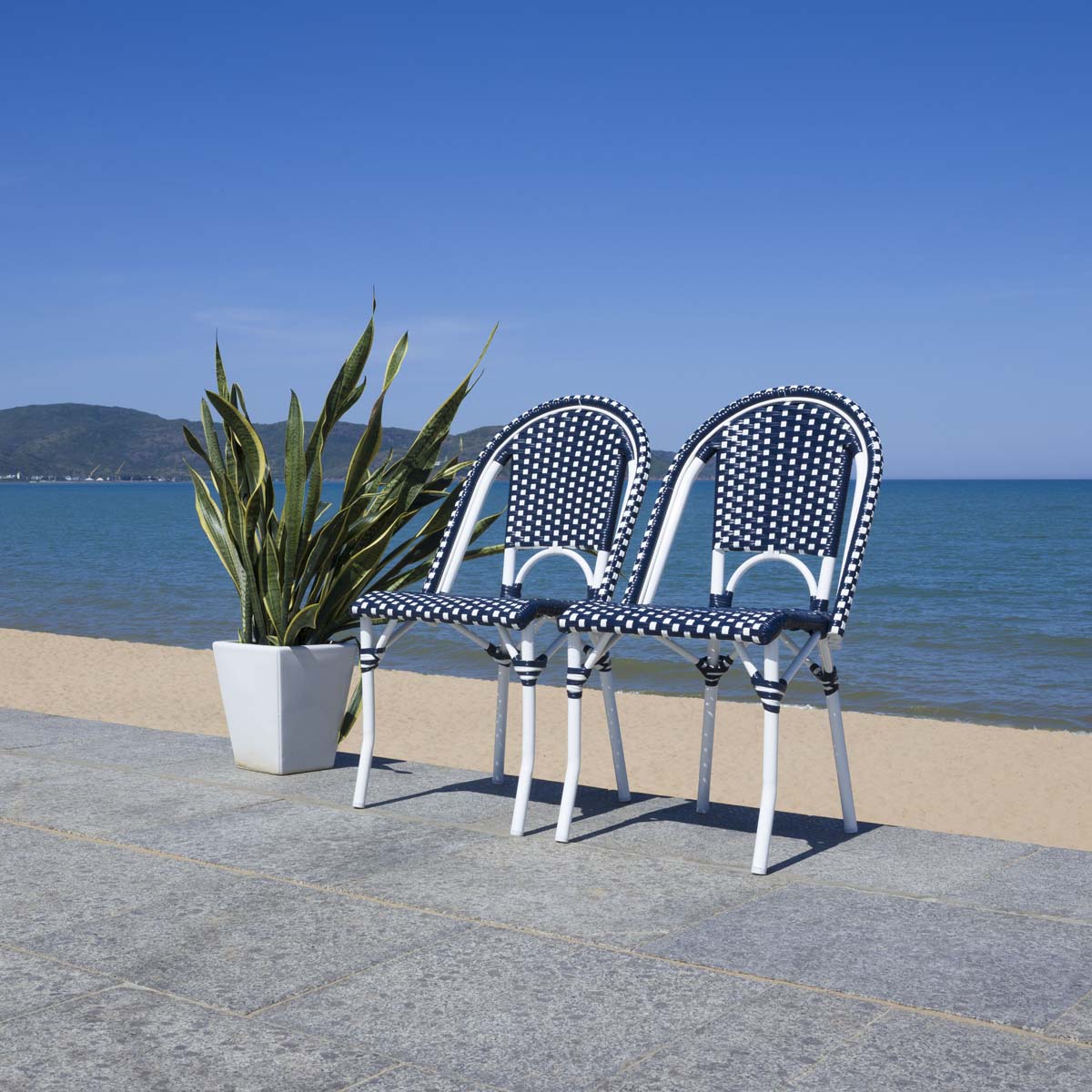 Safavieh California Side Chairs (Set of 2) , PAT7530 - Navy / Navy