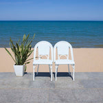 Safavieh California Side Chairs (Set of 2) , PAT7530 - Baby Blue / White