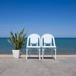 Safavieh California Side Chairs (Set of 2) , PAT7530 - Baby Blue / White