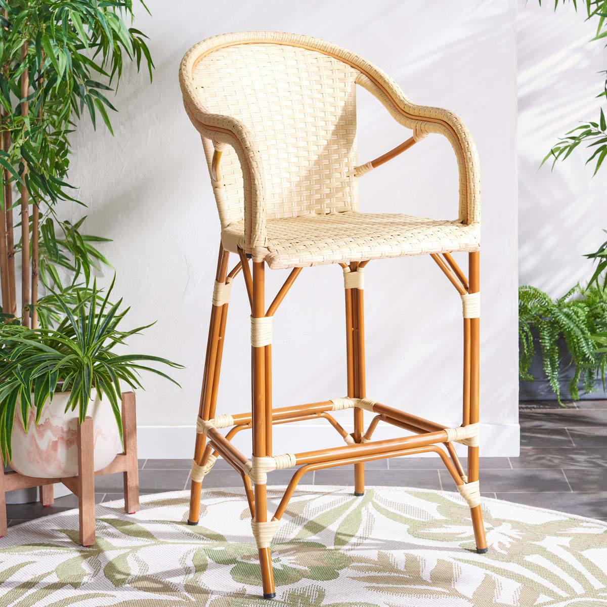 Safavieh California Bar Stool , PAT7535 - Natural
