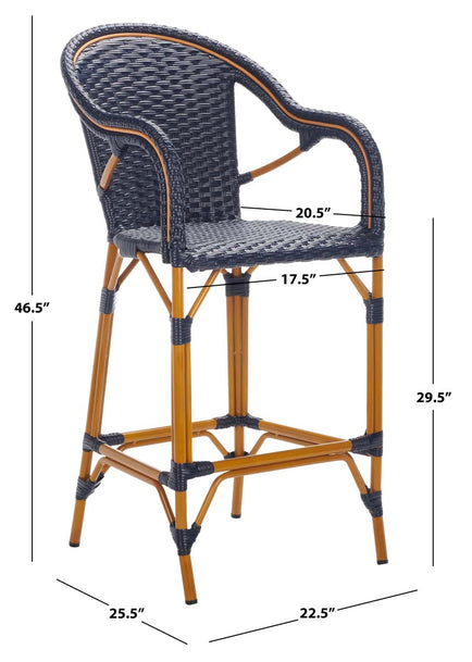 Safavieh California Bar Stool , PAT7535 - Navy