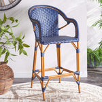Safavieh California Bar Stool , PAT7535 - Navy