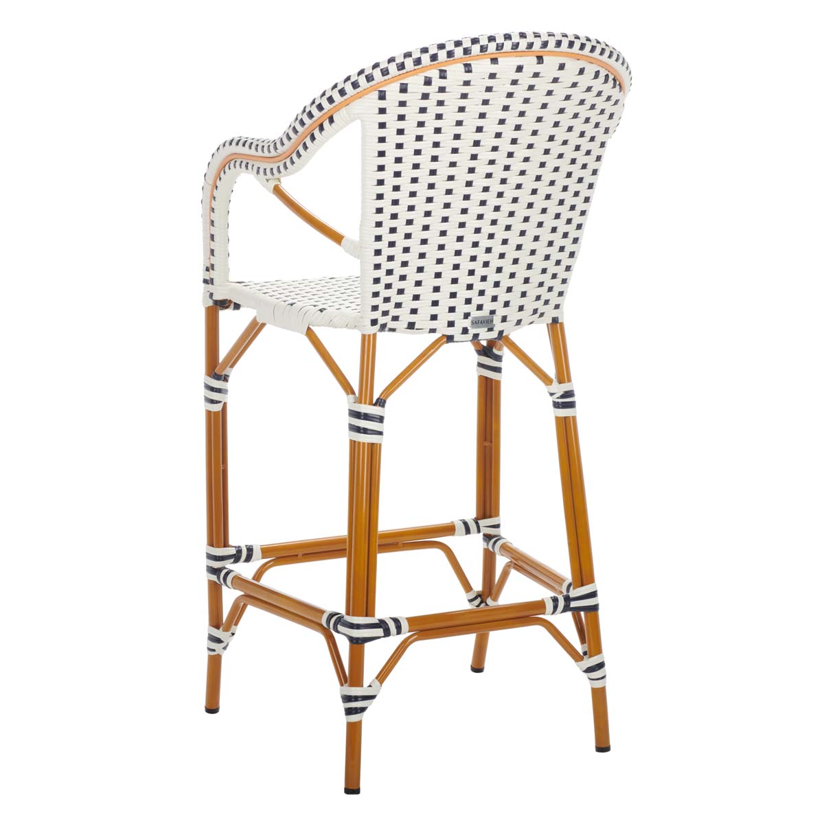 Safavieh California Bar Stool , PAT7535 - White/Navy