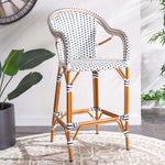 Safavieh California Bar Stool , PAT7535 - White/Navy