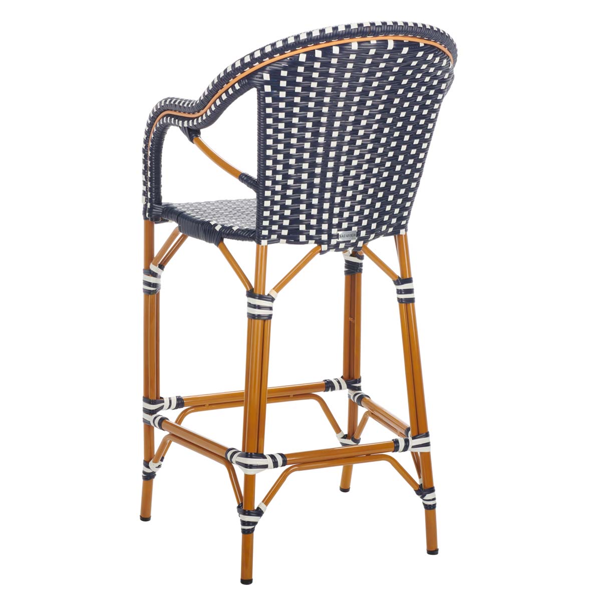 Safavieh California Bar Stool , PAT7535 - Navy/White