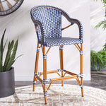 Safavieh California Bar Stool , PAT7535 - Navy/White