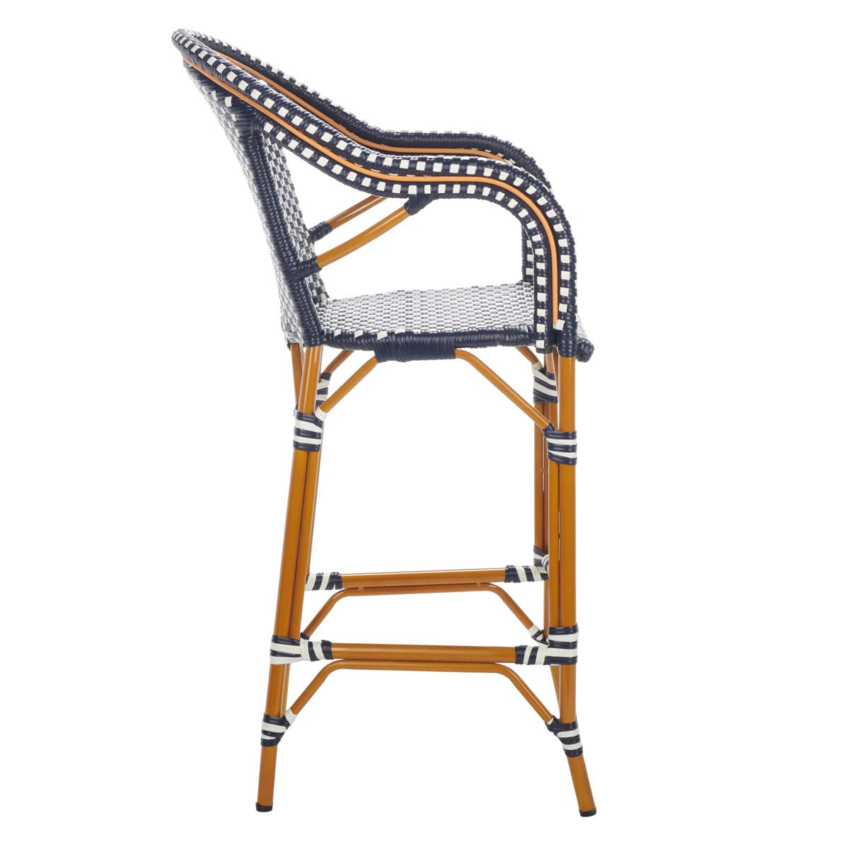Safavieh California Bar Stool , PAT7535 - Navy/White