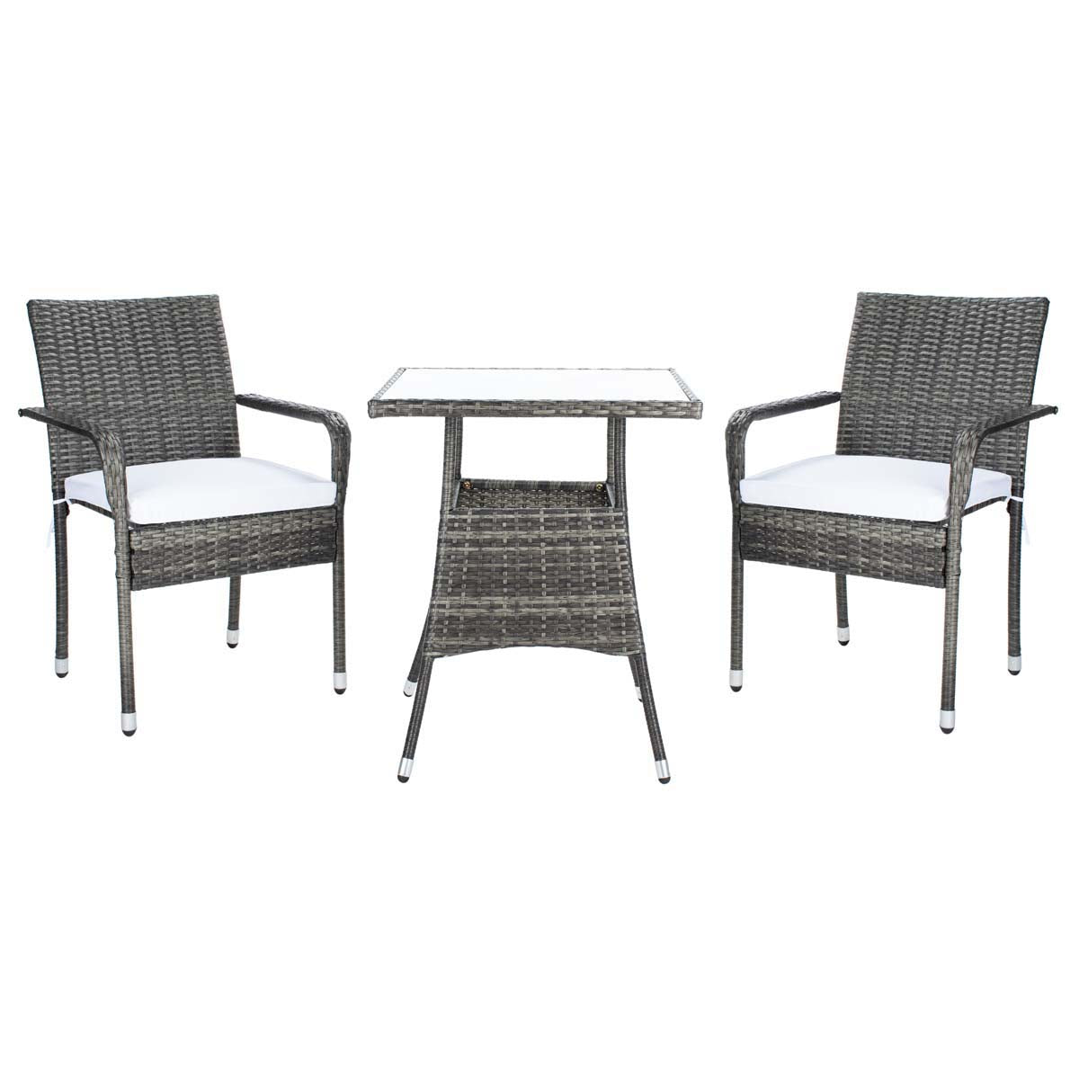 Safavieh Laban Bistro Set , PAT7718 - Grey Brown / White