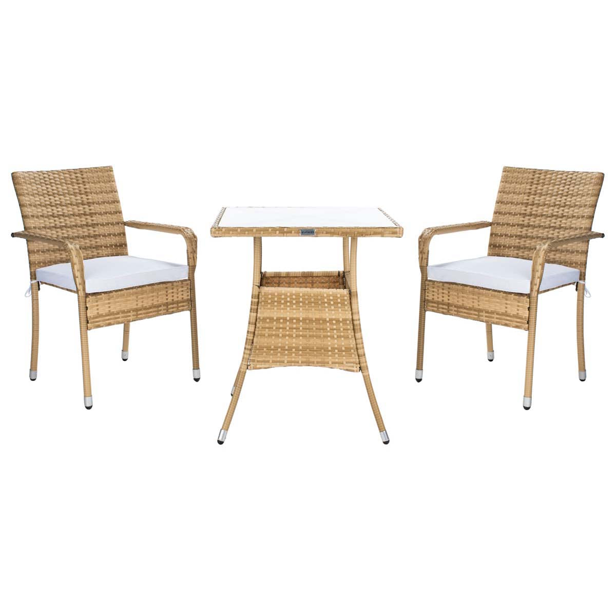 Safavieh Laban Bistro Set , PAT7718 - Natural / White