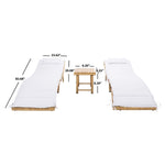 Safavieh Carew 3 Piece Sun Lounger Set , PAT7720 - Natural