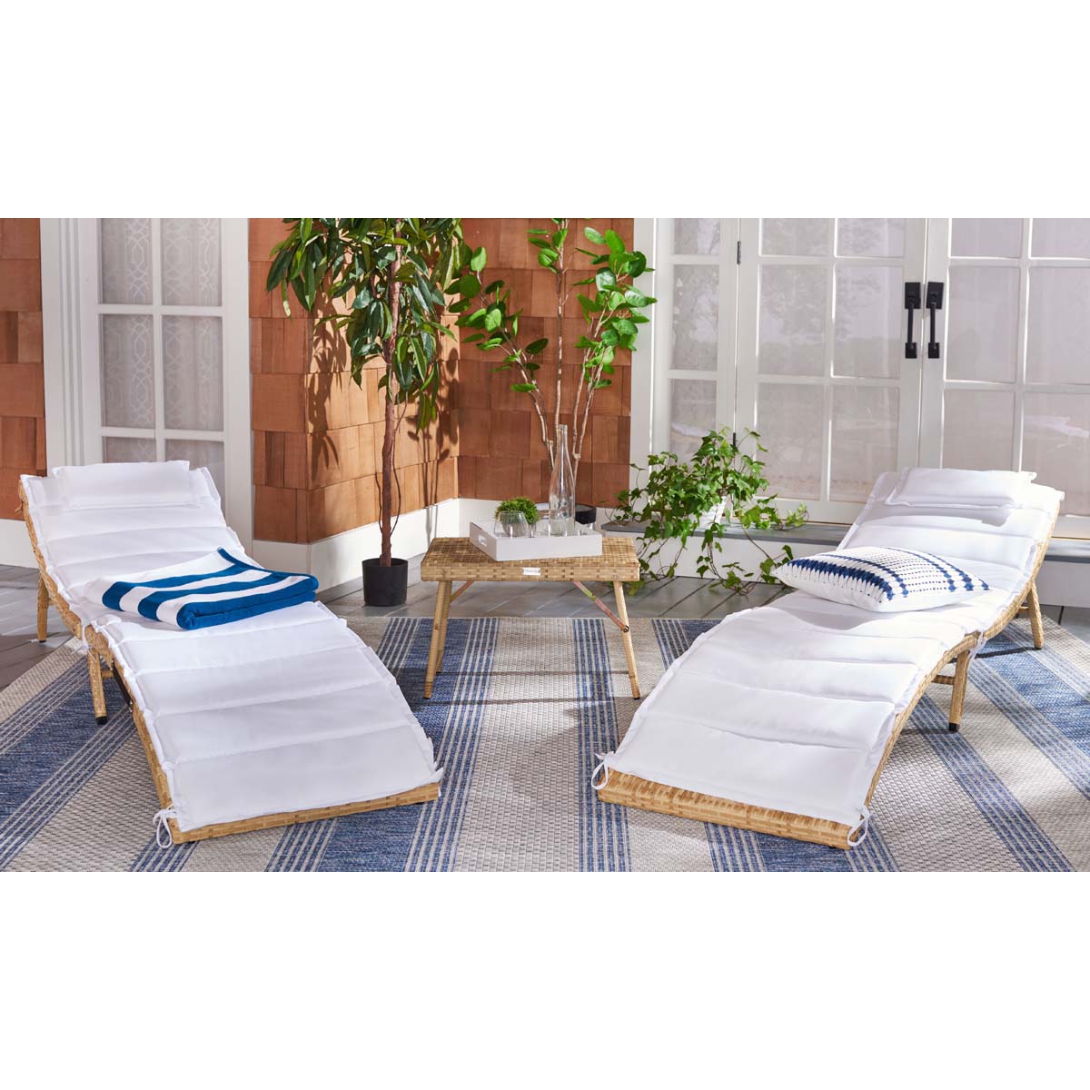 Safavieh Carew 3 Piece Sun Lounger Set , PAT7720 - Natural