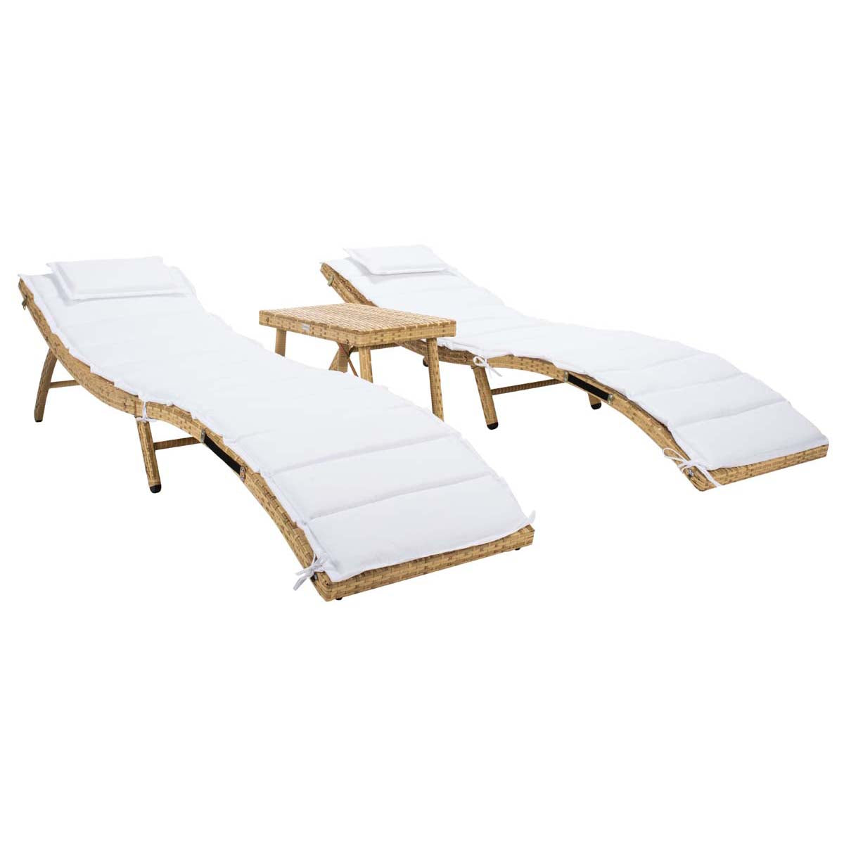 Safavieh Carew 3 Piece Sun Lounger Set , PAT7720 - Natural