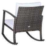 Safavieh Daire Rocking Chair , PAT7721 - Grey Brown / White