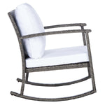 Safavieh Daire Rocking Chair , PAT7721 - Grey Brown / White
