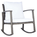 Safavieh Daire Rocking Chair , PAT7721 - Grey Brown / White