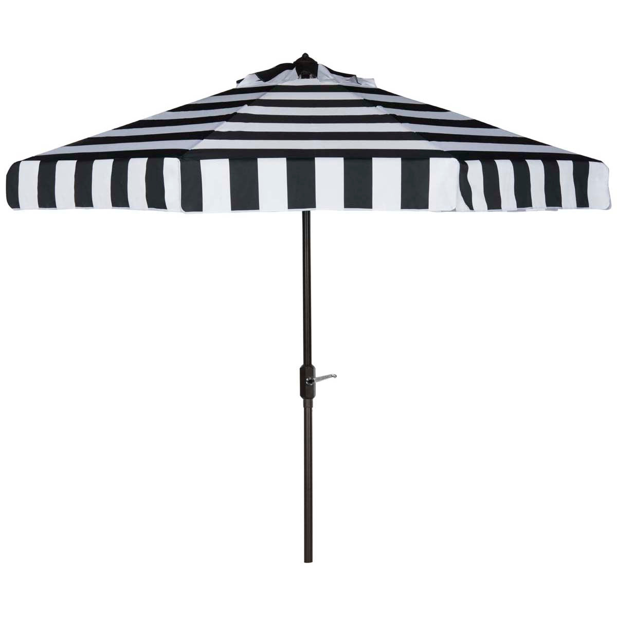 Safavieh Uv Resistant Elsa Fashion Line 9Ft Auto Tilt Umbrella , PAT8003 - Black/White
