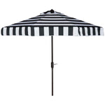 Safavieh Uv Resistant Elsa Fashion Line 9Ft Auto Tilt Umbrella , PAT8003 - Black/White