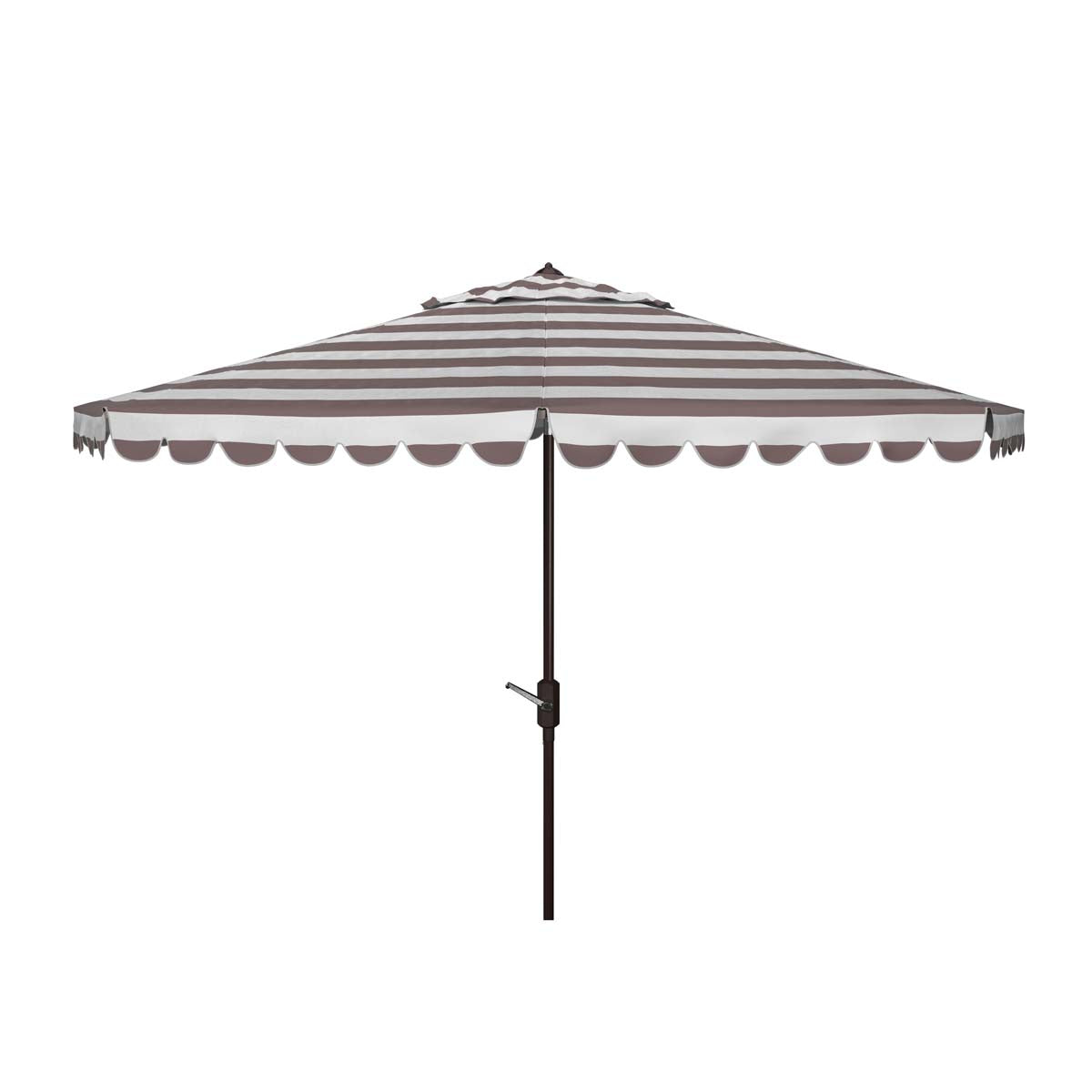 Safavieh Vienna 11Ft Rnd Crank Umbrella , PAT8111 - Grey/White