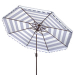 Safavieh Vienna 11Ft Rnd Crank Umbrella , PAT8111 - Navy/White