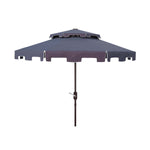 Safavieh Zimmerman 9ft Double Top Market Umbrella , PAT8200 - Navy/White