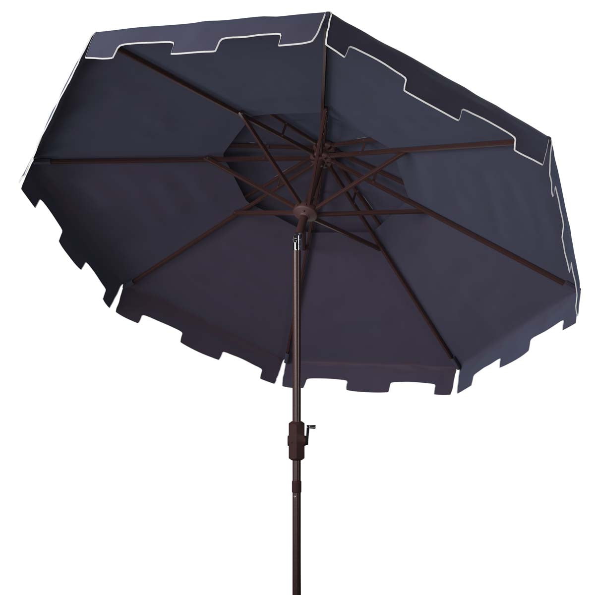 Safavieh Zimmerman 9ft Double Top Market Umbrella , PAT8200 - Navy/White