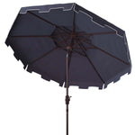 Safavieh Zimmerman 9ft Double Top Market Umbrella , PAT8200 - Navy/White