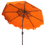 Safavieh Zimmerman 9ft Double Top Market Umbrella , PAT8200 - Orange/White Trim