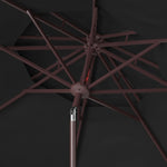Safavieh Zimmerman 9ft Double Top Market Umbrella , PAT8200 - Black/White Trim