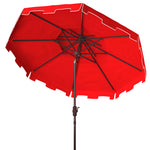 Safavieh Zimmerman 9ft Double Top Market Umbrella , PAT8200 - Red/White Trim