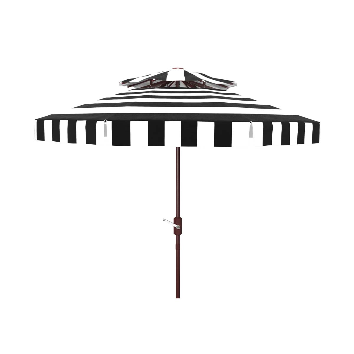 Safavieh Elsa Fashion Line 9Ft Double Top Umbrella , PAT8203 - Navy/White