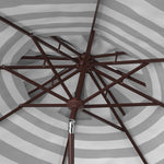 Safavieh Iris Fashion Line 9Ft Double Top Umbrella , PAT8204 - Black/White