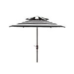 Safavieh Iris Fashion Line 9Ft Double Top Umbrella , PAT8204 - Black/White