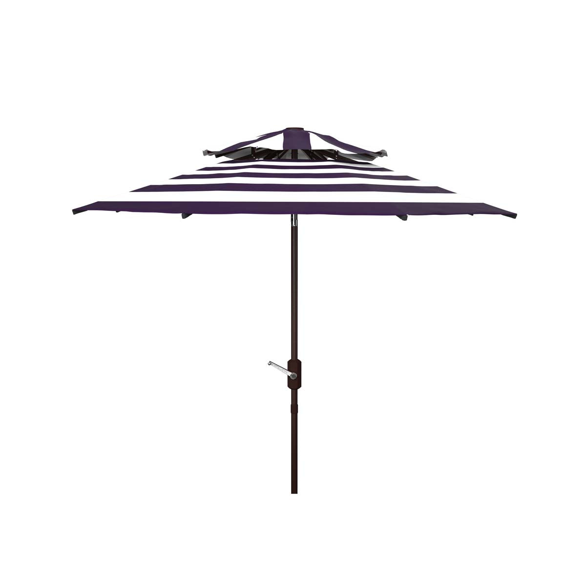 Safavieh Iris Fashion Line 9Ft Double Top Umbrella , PAT8204 - Navy/White