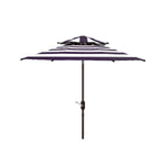 Safavieh Iris Fashion Line 9Ft Double Top Umbrella , PAT8204 - Navy/White