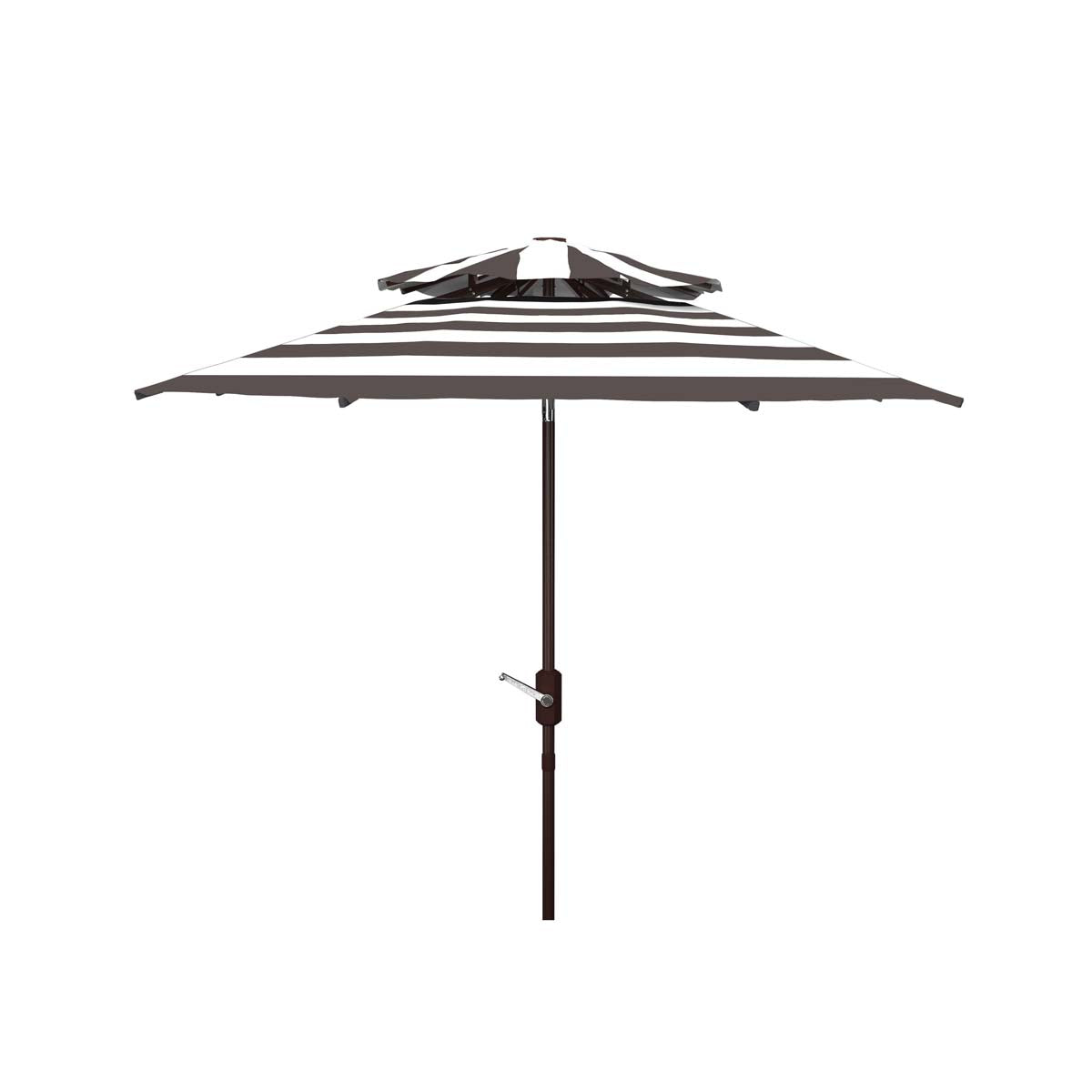 Safavieh Iris Fashion Line 9Ft Double Top Umbrella , PAT8204 - Grey/White
