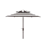 Safavieh Iris Fashion Line 9Ft Double Top Umbrella , PAT8204 - Grey/White