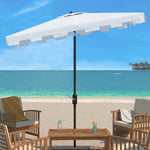 Safavieh Zimmerman 6.5 X 10 Ft Rect Market Umbrella , PAT8300 - White