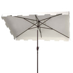 Safavieh Zimmerman 6.5 X 10 Ft Rect Market Umbrella , PAT8300 - White