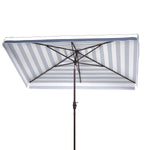Safavieh Elsa Fashion Line 6.5 X 10 Ft Rect Umbrella , PAT8303 - Navy/White
