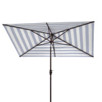 Safavieh Iris Fashion Line 6.5 X 10 Ft Rect Umbrella , PAT8304 - Navy/White