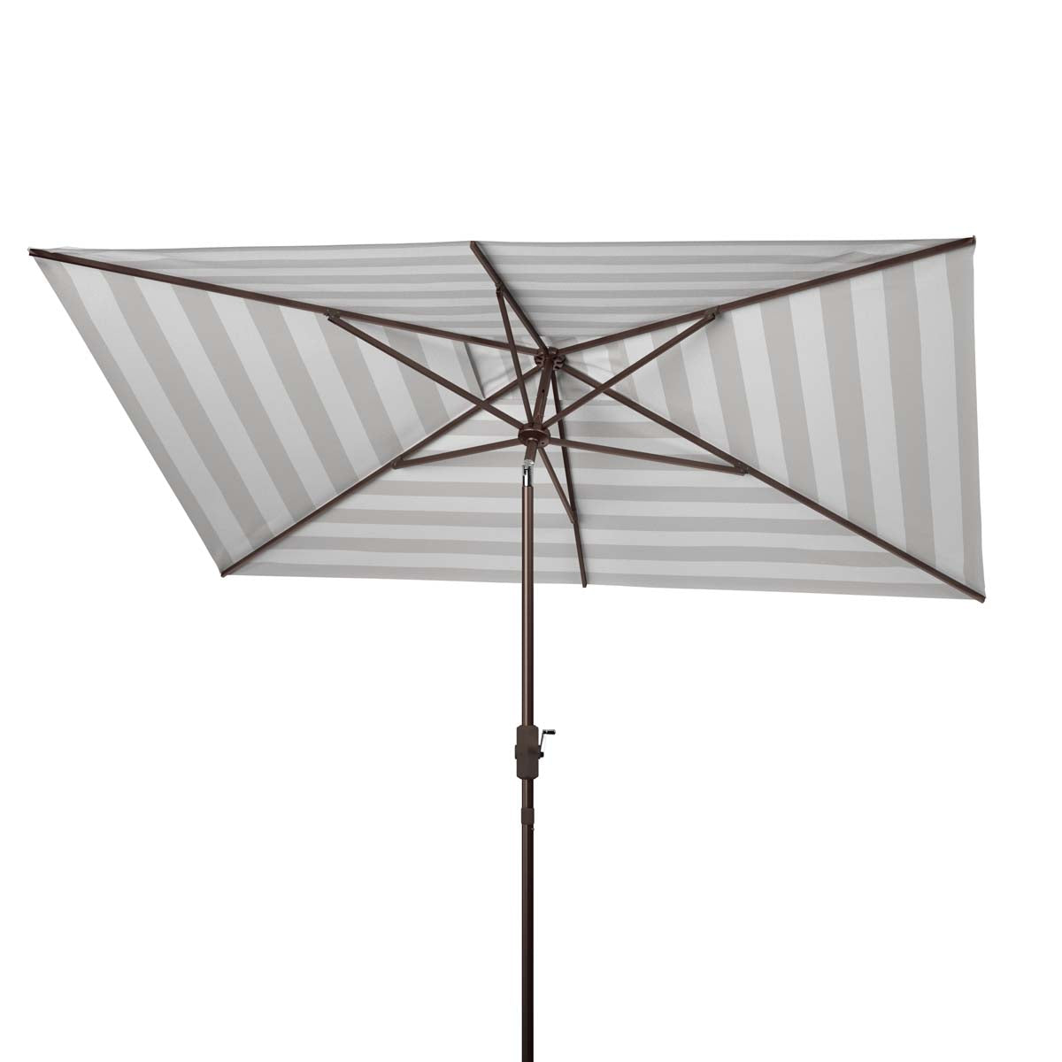 Safavieh Iris Fashion Line 6.5 X 10 Ft Rect Umbrella , PAT8304 - Grey/White
