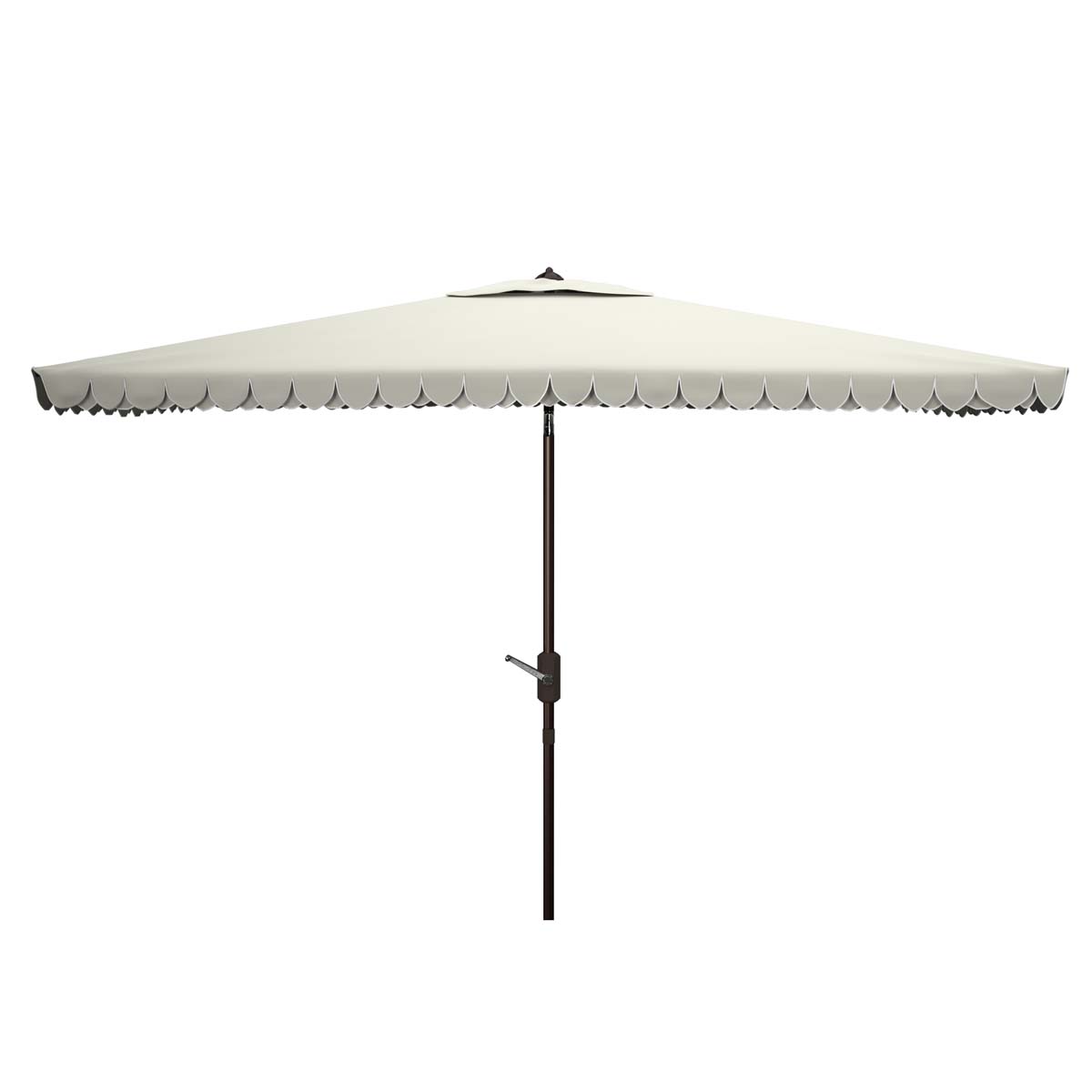 Safavieh Elegant Valance 6.5 X 10 Ft Rect Umbrella , PAT8306 - Beige / White