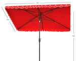Safavieh Elegant Valance 6.5 X 10 Ft Rect Umbrella , PAT8306 - Red