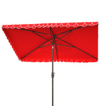 Safavieh Elegant Valance 6.5 X 10 Ft Rect Umbrella , PAT8306 - Red