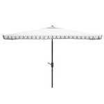 Safavieh Elegant Valance 6.5 X 10 Ft Rect Umbrella , PAT8306 - White / Black