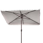Safavieh Elegant Valance 6.5 X 10 Ft Rect Umbrella , PAT8306 - White / Black