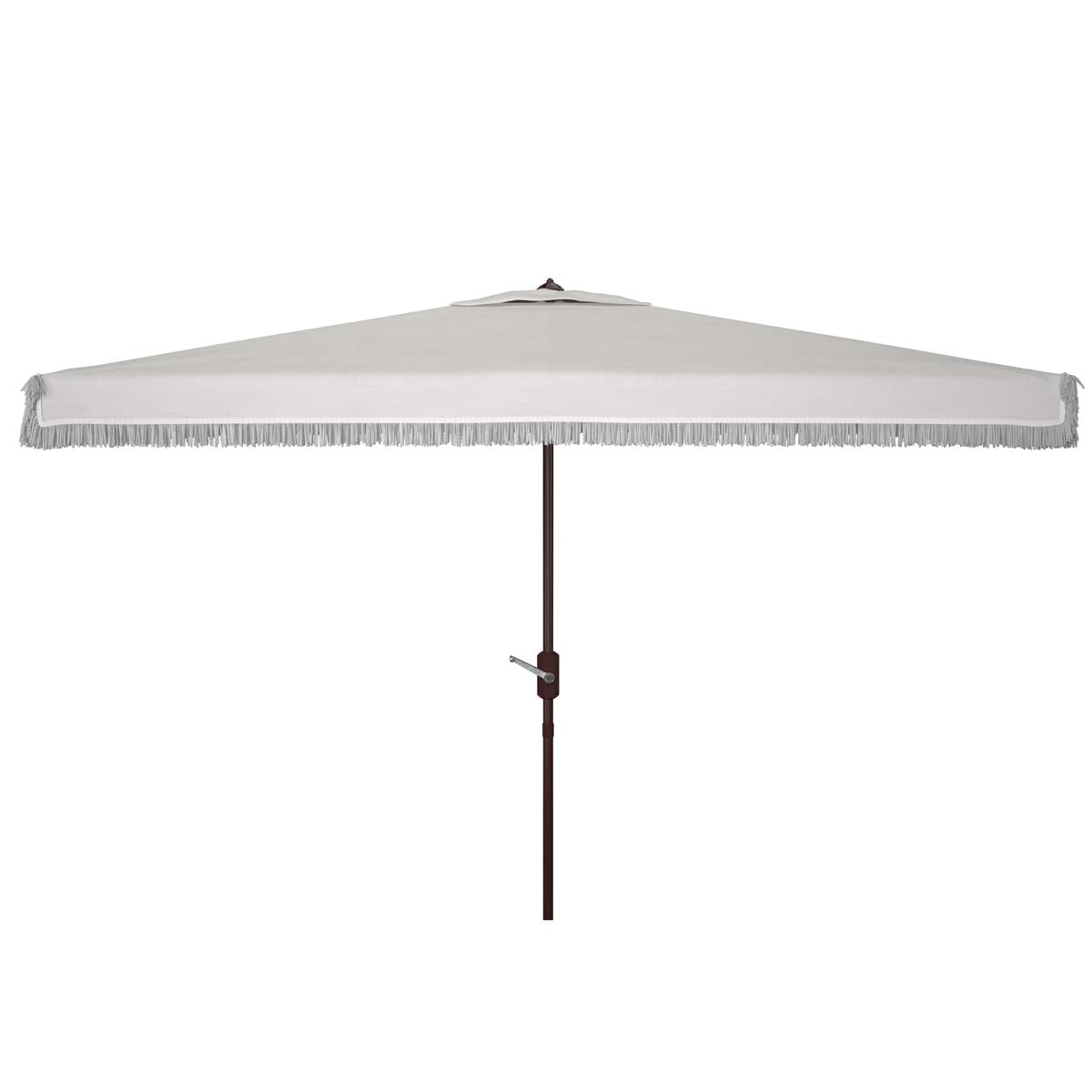 Safavieh Milan Fringe 6.5 X 10 Ft Rect Crank Umbrella , PAT8308 - Navy / White