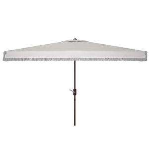 Safavieh Milan Fringe Rectangle Crank Umbrella, PAT8308